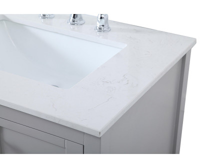 Elegant Bathroom Vanity - Gray, L 72" (VF16472DGR)