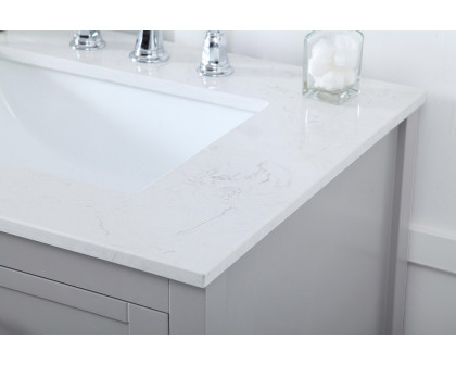 Elegant Bathroom Vanity - Gray, L 72" (VF16472DGR)