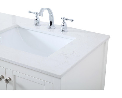 Elegant Bathroom Vanity - White, L 72" (VF16472DWH)