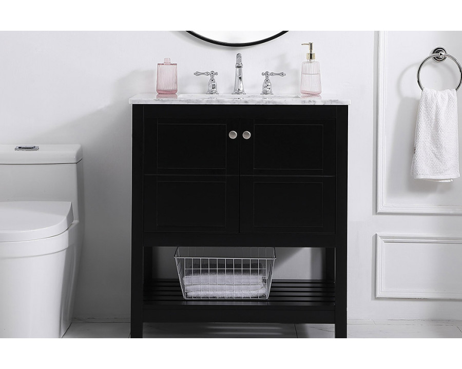 Elegant Bathroom Vanity - Black (VF16530BK)