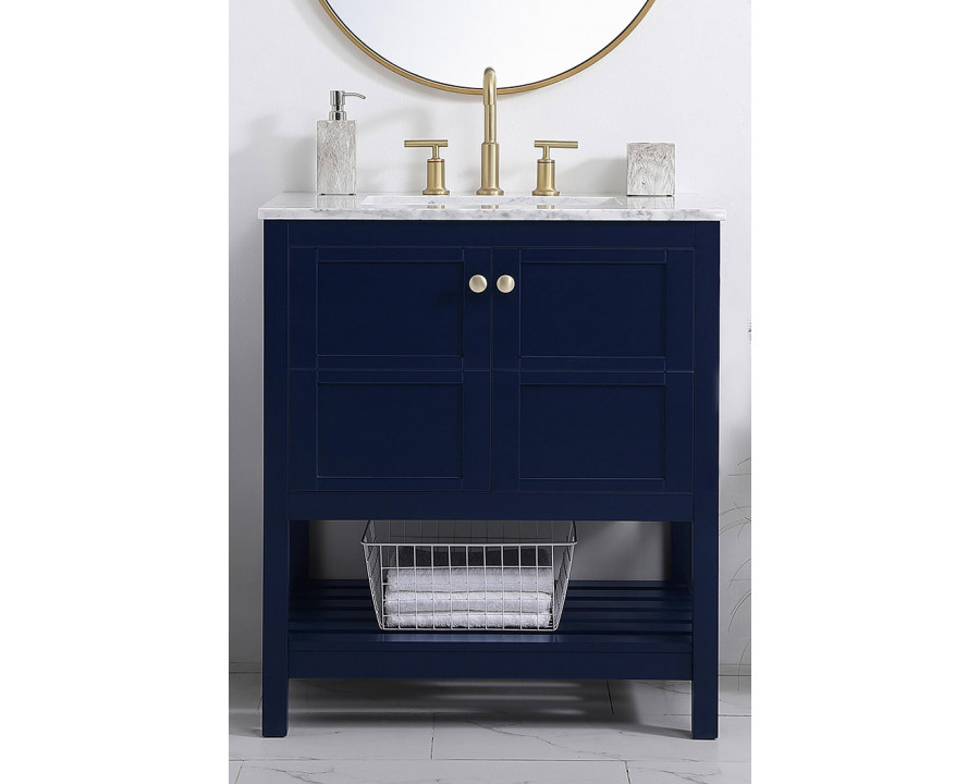 Elegant Bathroom Vanity - Blue (VF16530BL)