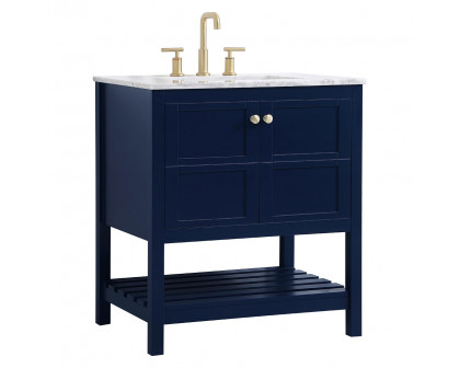 Elegant Bathroom Vanity - Blue (VF16530BL)