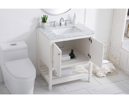 Elegant Bathroom Vanity - White (VF16530WH)