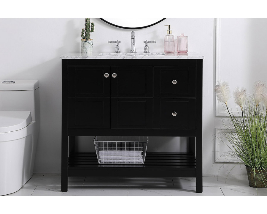 Elegant Bathroom Vanity - Black, L 36" (VF16536BK)