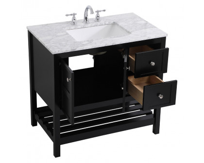 Elegant Bathroom Vanity - Black, L 36" (VF16536BK)