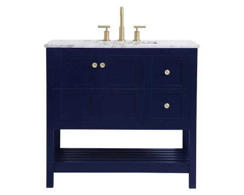 Elegant Bathroom Vanity - Blue, L 36" (VF16536BL)