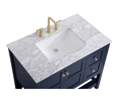 Elegant Bathroom Vanity - Blue, L 36" (VF16536BL)