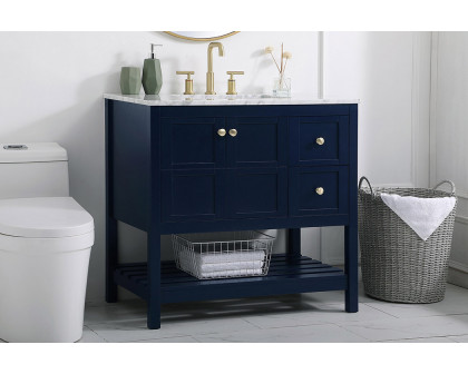 Elegant Bathroom Vanity - Blue, L 36" (VF16536BL)