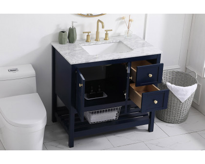 Elegant Bathroom Vanity - Blue, L 36" (VF16536BL)