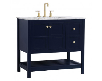 Elegant Bathroom Vanity - Blue, L 36" (VF16536BL)