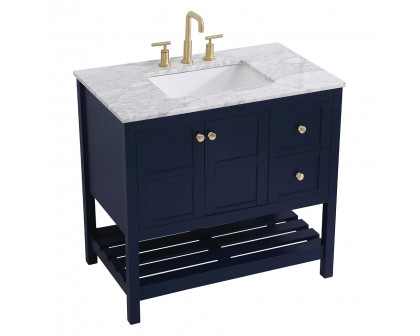 Elegant Bathroom Vanity - Blue, L 36" (VF16536BL)