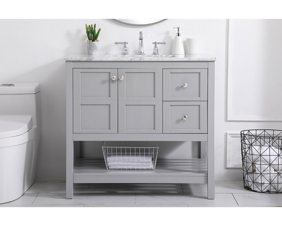 Elegant Bathroom Vanity - Gray, L 36" (VF16536GR)