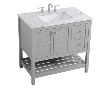 Elegant Bathroom Vanity - Gray, L 36" (VF16536GR)