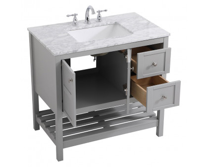 Elegant Bathroom Vanity - Gray, L 36" (VF16536GR)