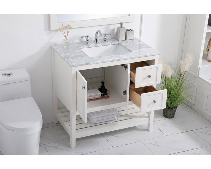 Elegant Bathroom Vanity - White, L 36" (VF16536WH)