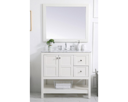 Elegant Bathroom Vanity - White, L 36" (VF16536WH)