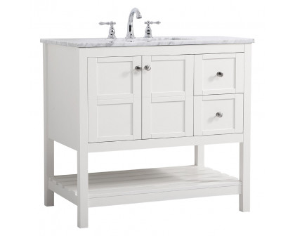 Elegant Bathroom Vanity - White, L 36" (VF16536WH)