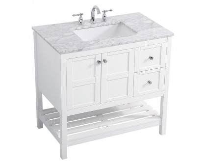 Elegant Bathroom Vanity - White, L 36" (VF16536WH)