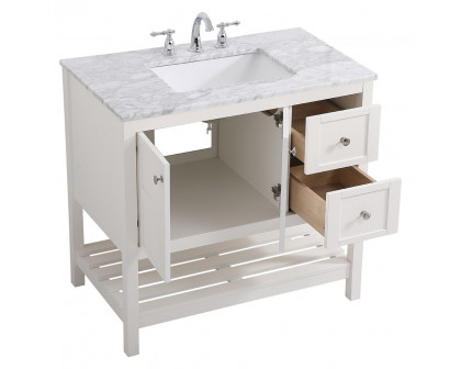 Elegant Bathroom Vanity - White, L 36" (VF16536WH)