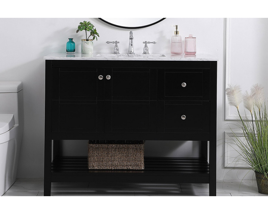 Elegant Bathroom Vanity - Black, L 42" (VF16542BK)