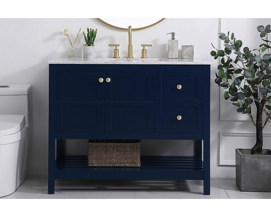 Elegant Bathroom Vanity - Blue, L 42" (VF16542BL)