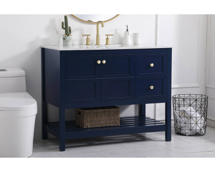 Elegant Bathroom Vanity - Blue, L 42" (VF16542BL)