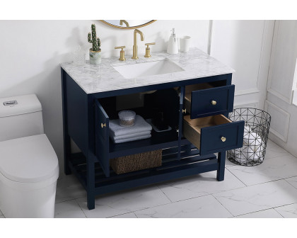 Elegant Bathroom Vanity - Blue, L 42" (VF16542BL)