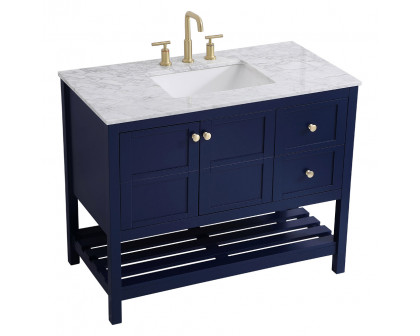 Elegant Bathroom Vanity - Blue, L 42" (VF16542BL)