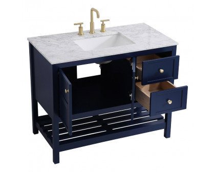 Elegant Bathroom Vanity - Blue, L 42" (VF16542BL)