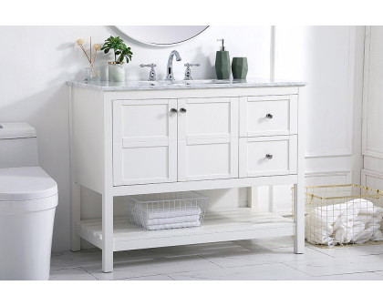 Elegant Bathroom Vanity - White, L 42" (VF16542WH)