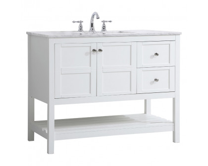 Elegant Bathroom Vanity - White, L 42" (VF16542WH)