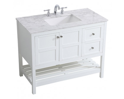 Elegant Bathroom Vanity - White, L 42" (VF16542WH)