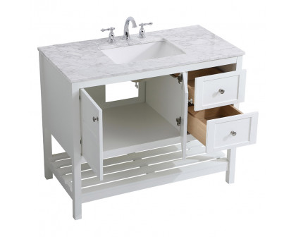 Elegant Bathroom Vanity - White, L 42" (VF16542WH)