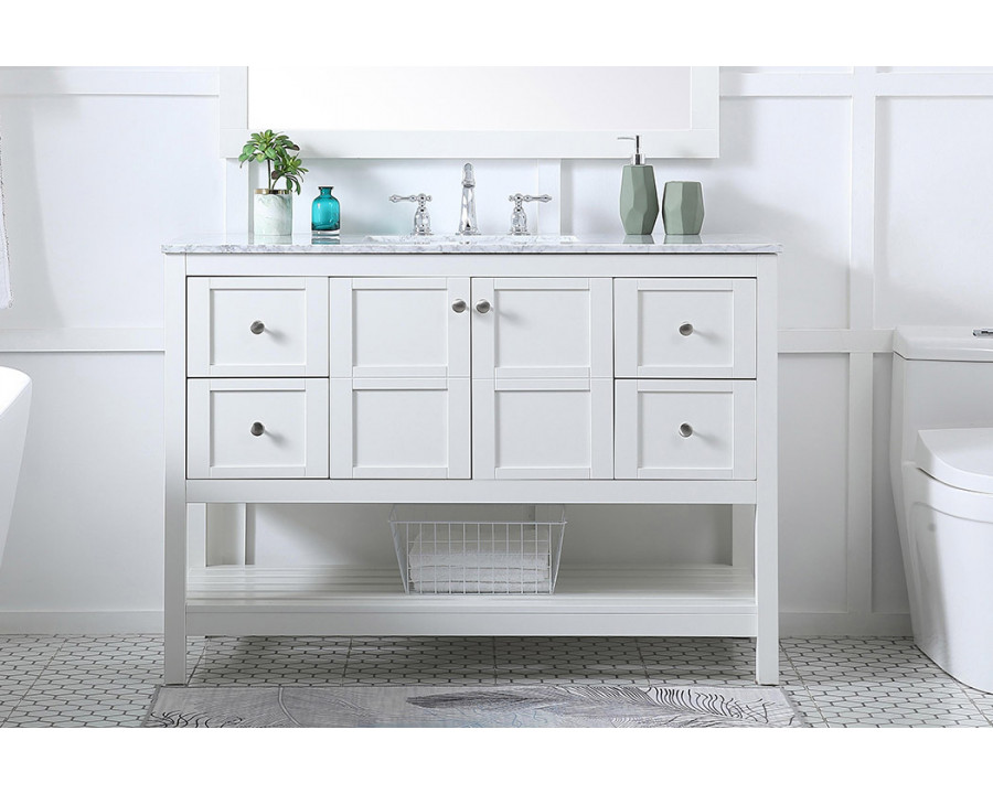 Elegant Bathroom Vanity - White (VF16548WH)