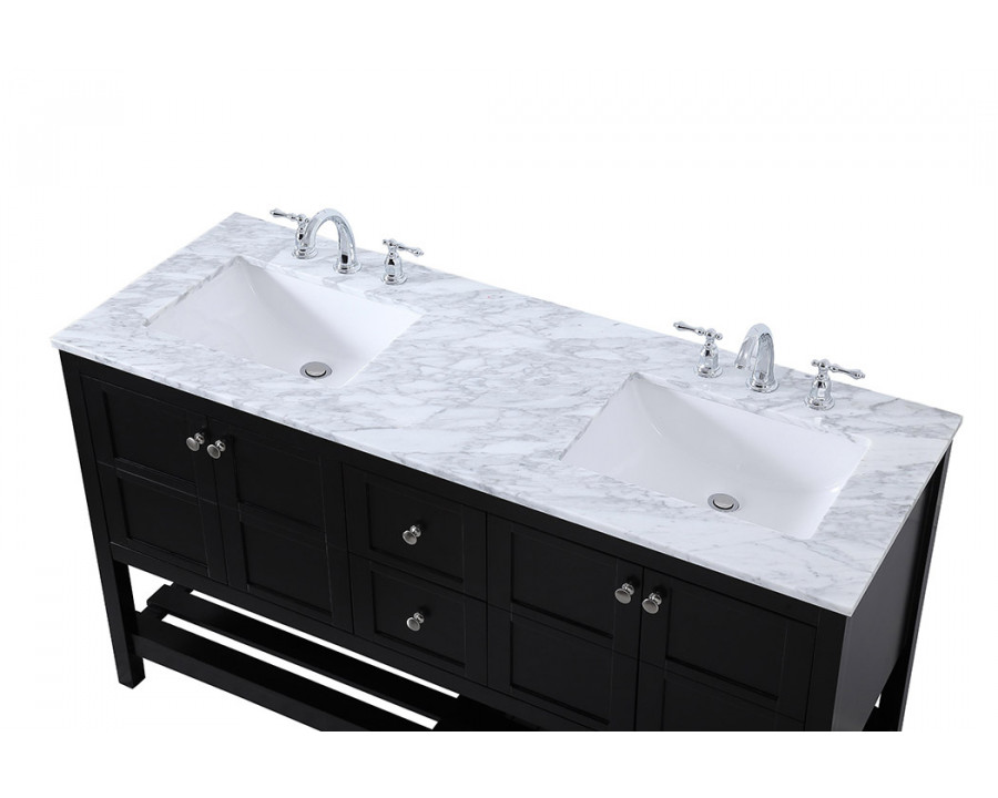 Elegant Bathroom Vanity - Black, L 60" (VF16560DBK)