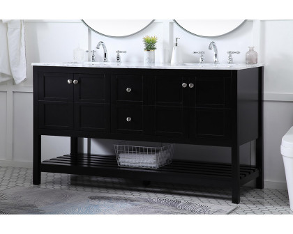 Elegant Bathroom Vanity - Black, L 60" (VF16560DBK)