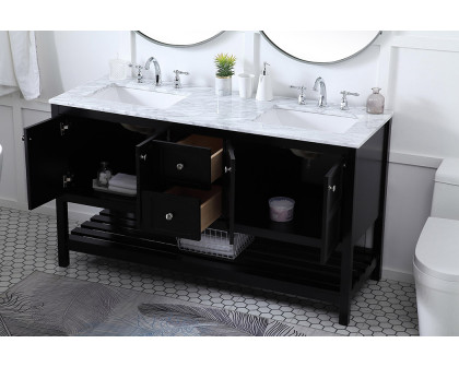 Elegant Bathroom Vanity - Black, L 60" (VF16560DBK)