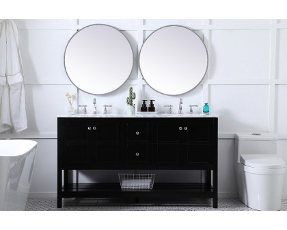 Elegant Bathroom Vanity - Black, L 60" (VF16560DBK)