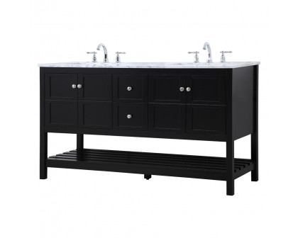 Elegant Bathroom Vanity - Black, L 60" (VF16560DBK)