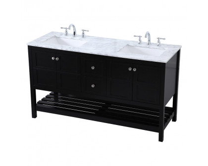 Elegant Bathroom Vanity - Black, L 60" (VF16560DBK)