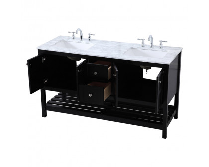 Elegant Bathroom Vanity - Black, L 60" (VF16560DBK)