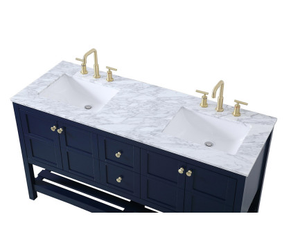 Elegant Bathroom Vanity - Blue, L 60" (VF16560DBL)