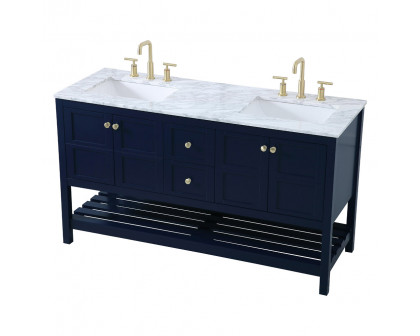 Elegant Bathroom Vanity - Blue, L 60" (VF16560DBL)