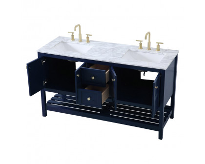 Elegant Bathroom Vanity - Blue, L 60" (VF16560DBL)