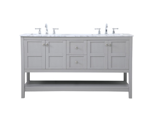 Elegant Bathroom Vanity - Gray, L 60" (VF16560DGR)