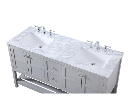 Elegant Bathroom Vanity - Gray, L 60" (VF16560DGR)