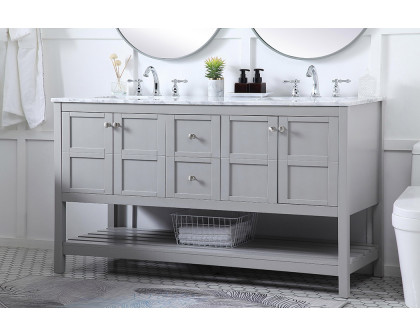 Elegant Bathroom Vanity - Gray, L 60" (VF16560DGR)