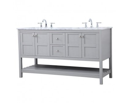 Elegant Bathroom Vanity - Gray, L 60" (VF16560DGR)