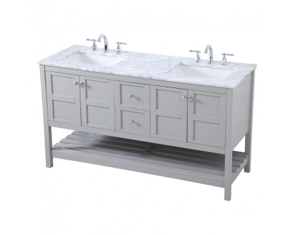 Elegant Bathroom Vanity - Gray, L 60" (VF16560DGR)