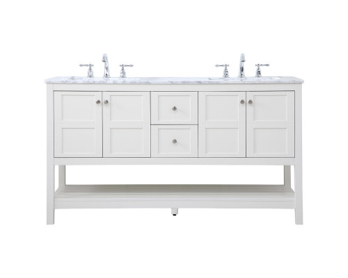 Elegant Bathroom Vanity - White, L 60" (VF16560DWH)